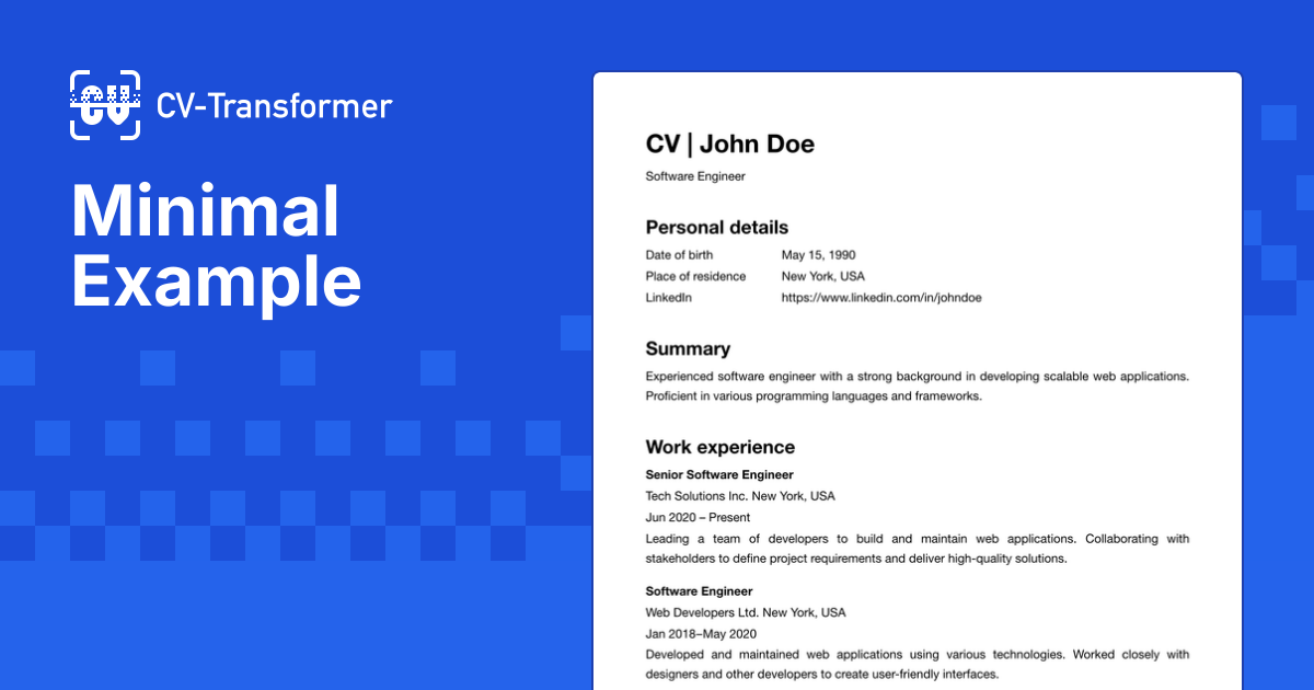 Minimal Example | Layout Library | CV-Transformer