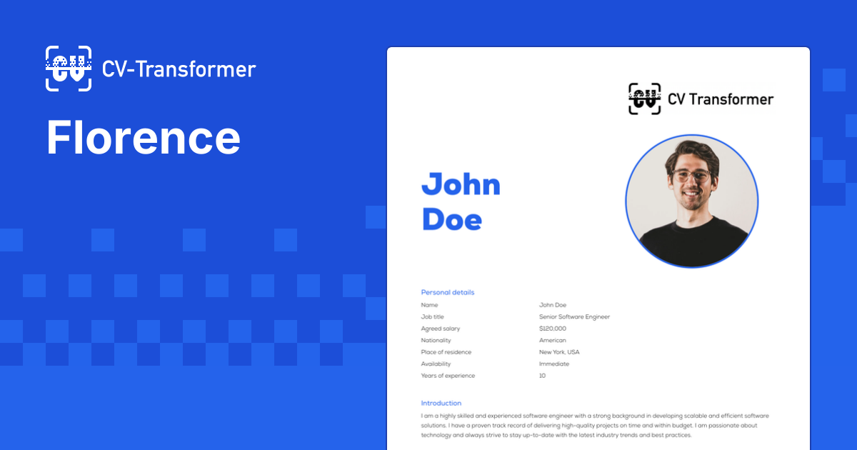 Florence | Layout library | CV-Transformer